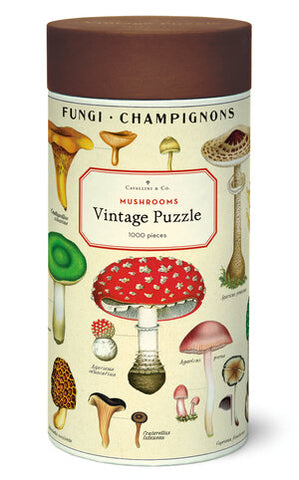 1000 Piece Puzzle Vintage Inspired Mushrooms