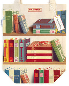 Tote Bag Vintage Inspired Library Books