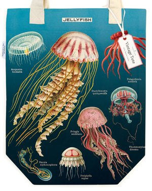 Tote Bag Vintage Inspired Jellyfish