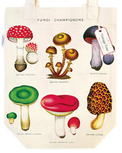 Tote Bag Vintage Inspired Mushrooms