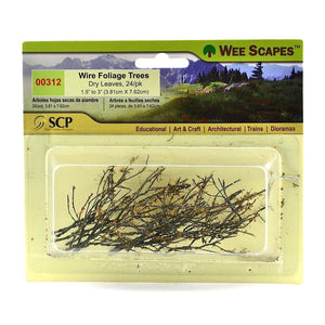 Dry Leaves Wire Trees 1.5 to 3" 24 Pack