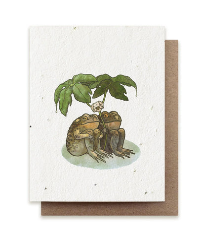 Plantable Greeting Cards Two Toads Together