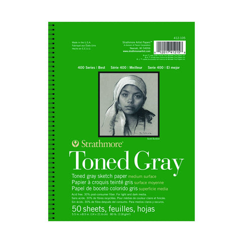 Toned Sketch Pad 5.5x8.5 Gray