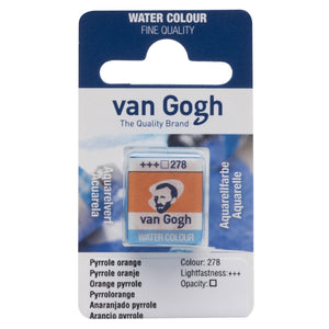 Van Gogh Watercolor Half Pan Pyrrole Orange