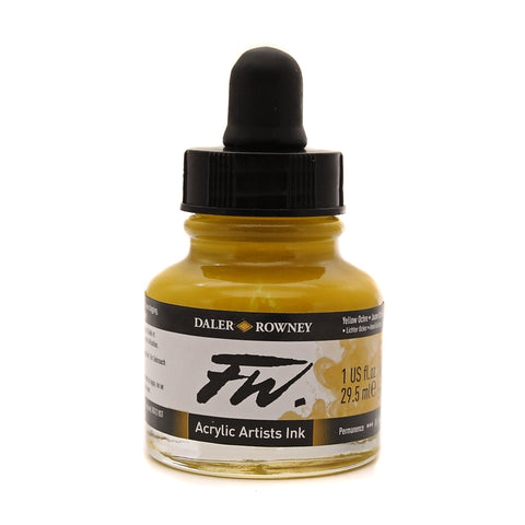 FW Acrylic Artists Ink 1 oz. Yellow Ochre