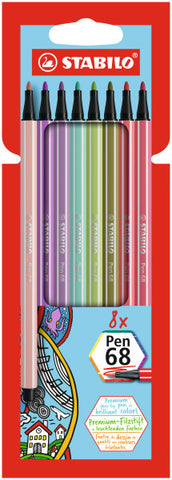 Stabilo Pen 68 Metallic 8-Color Wallet Pen Set