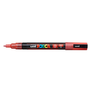Paint Marker PC-3M Fine Bullet Glitter Red