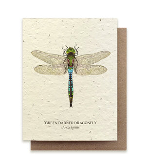 Plantable Greeting Cards Green Darner Dragonfly