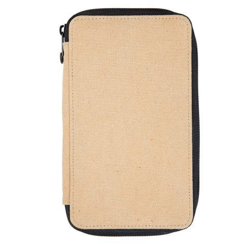 Canvas Pencil Case 24 Pencil Capacity Wheat