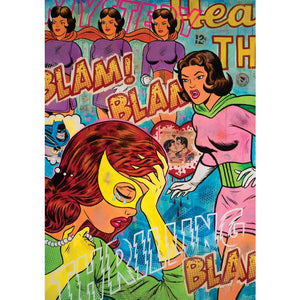 Greeting Card Neo Pop Art Thrilling Heart Throb