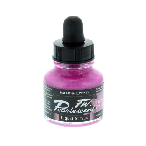 FW Pearlescent Liquid Acrylic 1 oz. Sundown Magenta