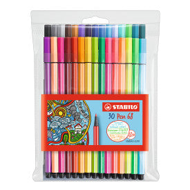 Stabilo Pen 68 Wallet 30-Color Pen Set