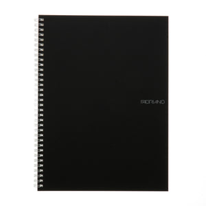 EcoQua Notebook Large Spiral-Bound Blank 70 Sheets Black