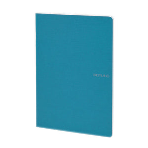 Fabriano EcoQua Notebook Large Staple-Bound Grid 38 Sheets Blue