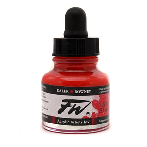 FW Acrylic Artists Ink 1 oz. Flame Red