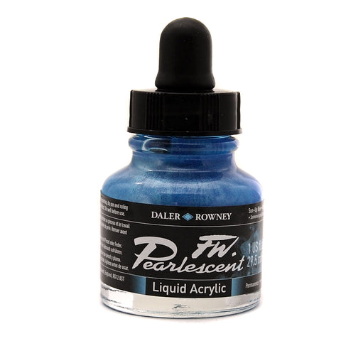 FW Pearlescent Liquid Acrylic 1 oz. Sun-Up Blue