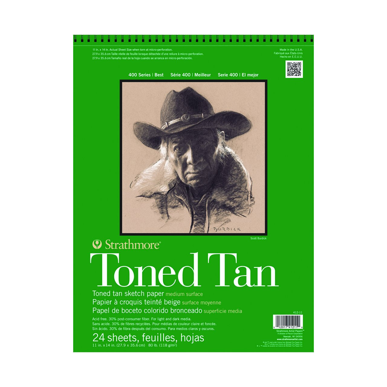 Toned Sketch Pad 400 11x14 Tan