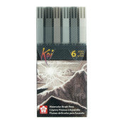 Koi Coloring Brush Set 6 Grays