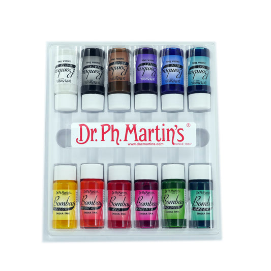 Dr. Ph. Martin's 12 Color Bombay India Ink Sets