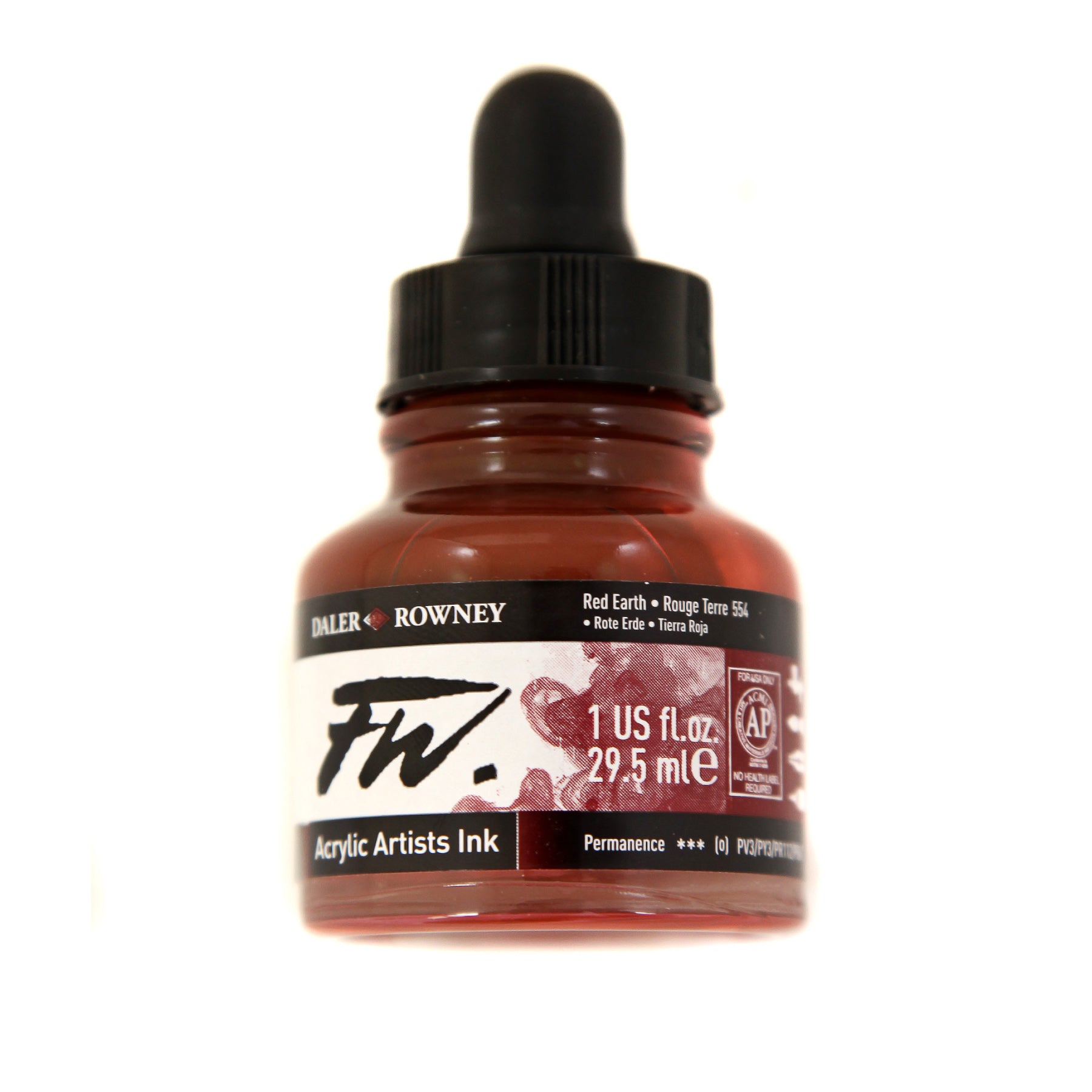 FW Acrylic Artists Ink 1 oz. Red Earth