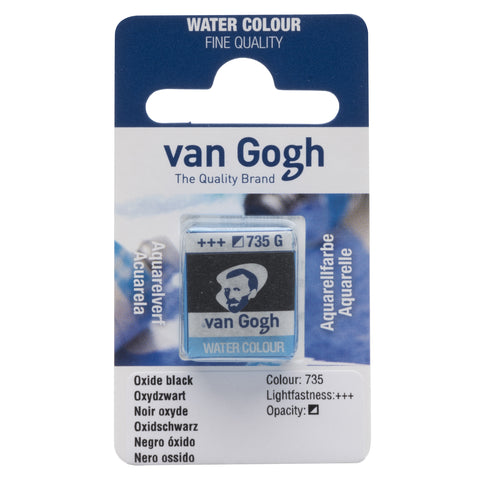 Van Gogh Watercolor Half Pan Oxide Black