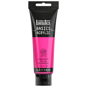 BASICS Acrylic Color 4oz Fluorescent Pink