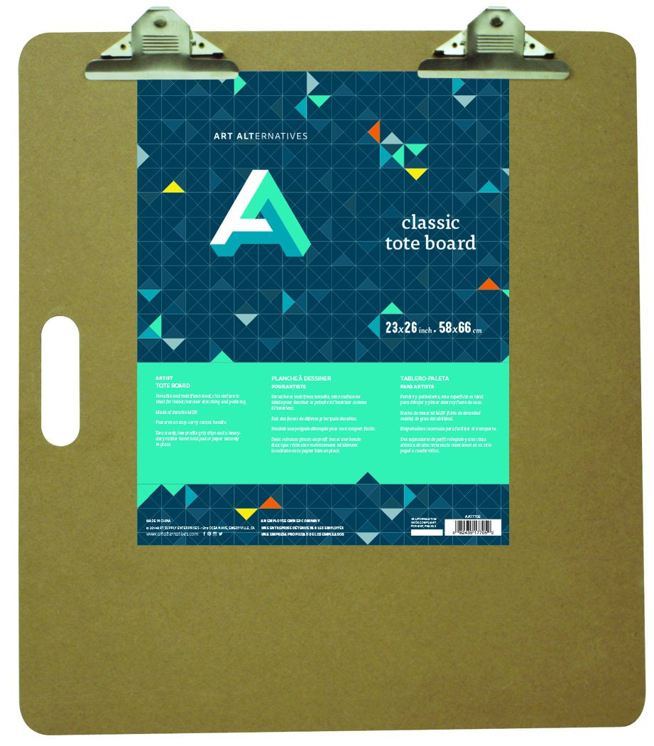 Art Alternatives Artist Tote Board with Butterfly Clips, 23" x 26
