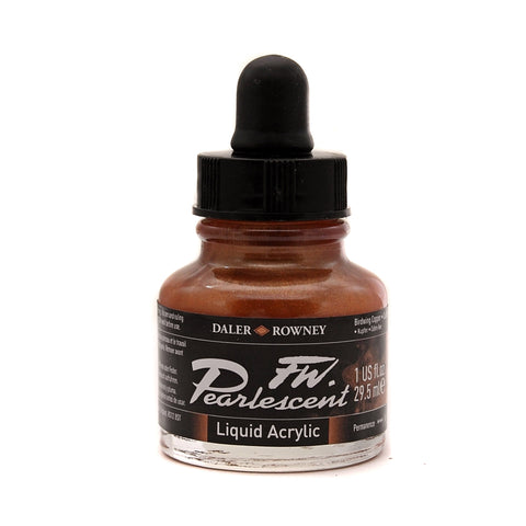 FW Pearlescent Liquid Acrylic 1 oz. Birdwing Copper