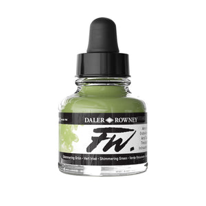 FW Acrylic Artists Ink 1 oz. Shimmering Green