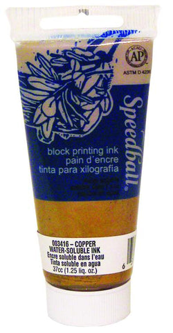 Block Printing Ink Water Based 1.25oz Copper