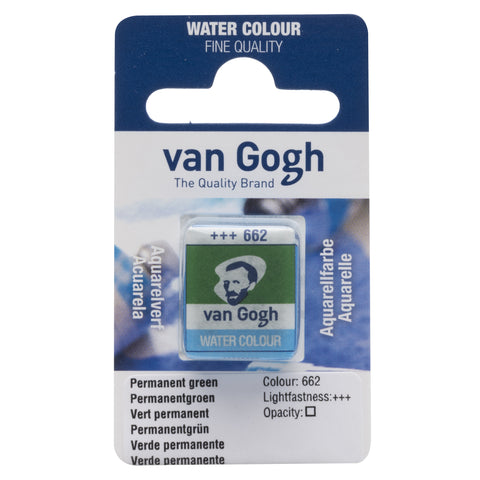 Van Gogh Watercolor Half Pan Permanent Green