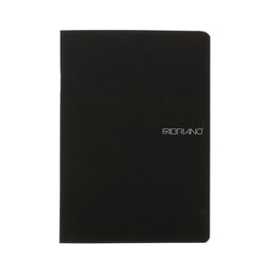 Fabriano EcoQua Notebook Small Staple-Bound Blank 38 Sheets Black