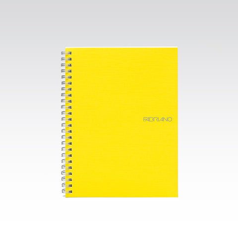 Fabriano EcoQua Notebook Small Spiral-Bound Grid 70 Sheets Lemon