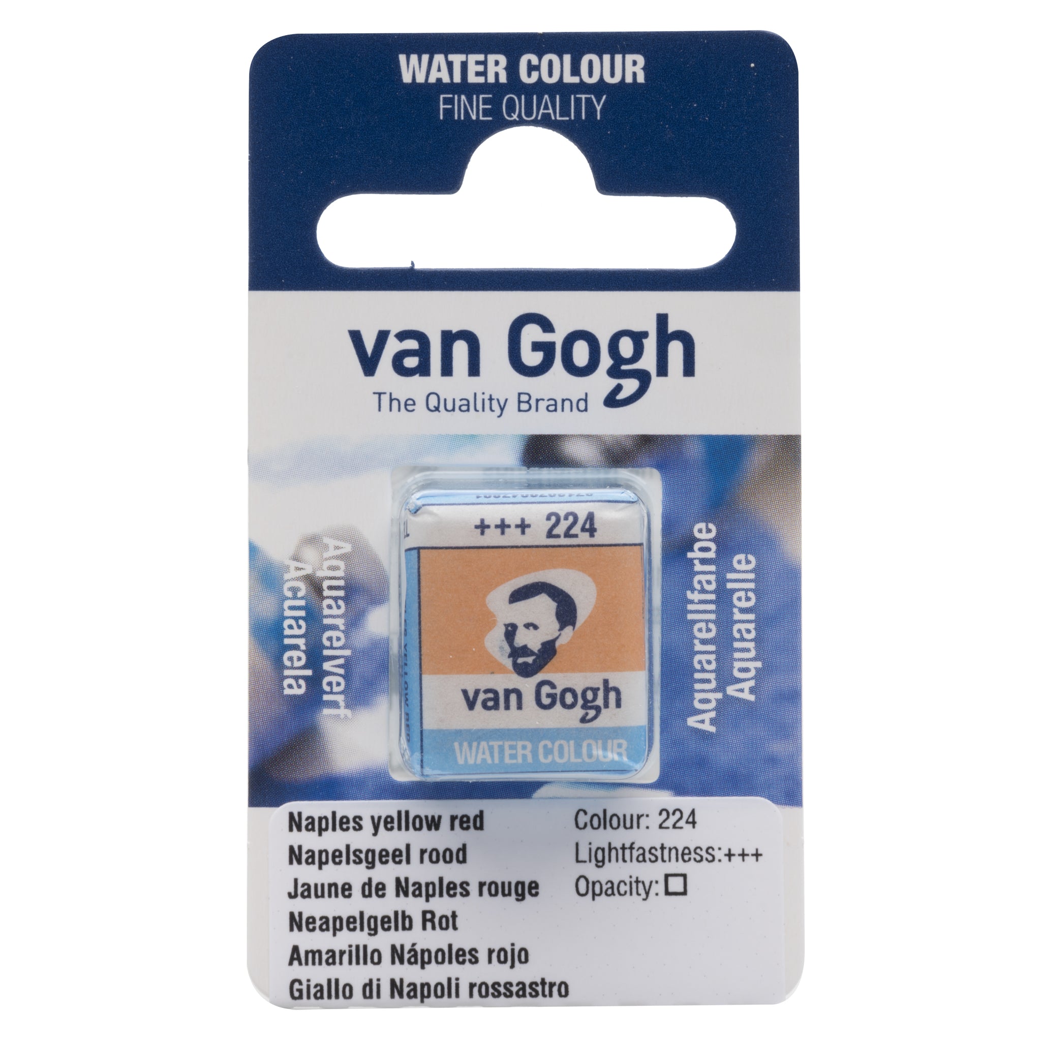 Van Gogh Watercolor Half Pan Naples Yellow Red