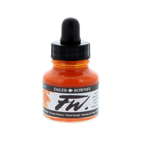 FW Acrylic Artists Ink 1 oz. Flame Orange