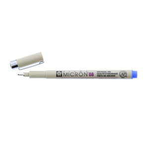 Pigma Micron Pen .50mm Blue 08