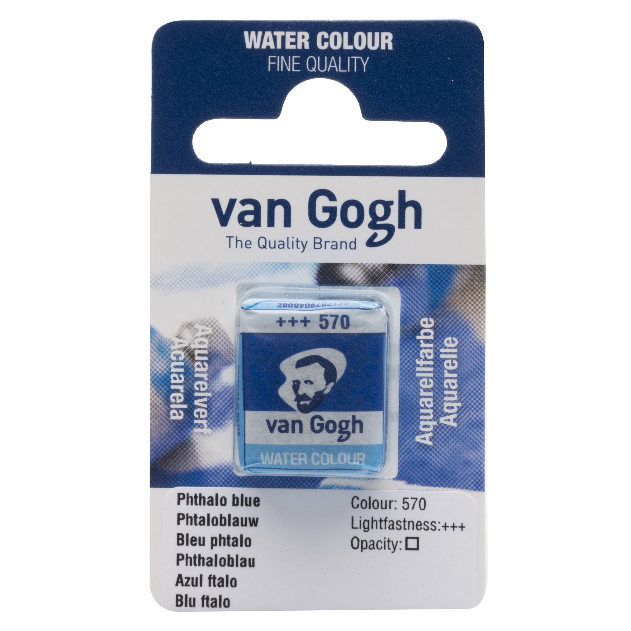 Van Gogh Watercolor Half Pan Pthalo Blue