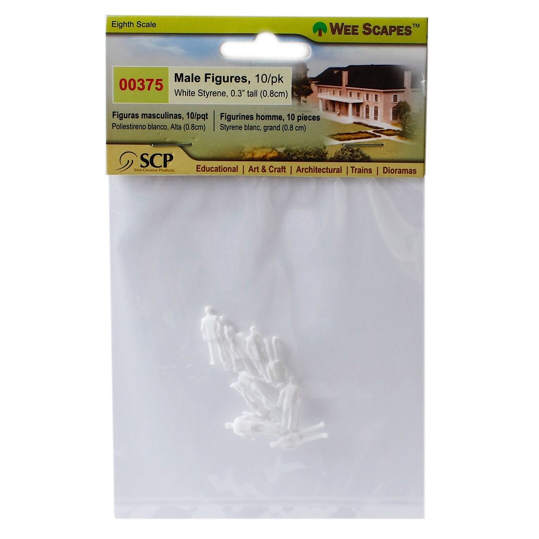 Male Figures 1/8" 10 Pack White