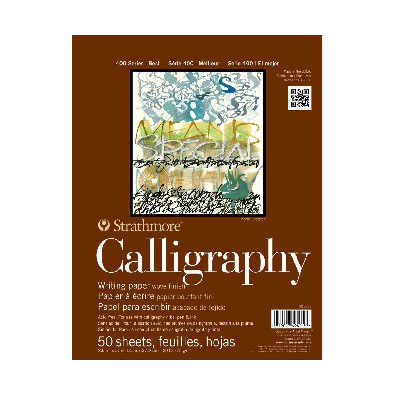 Strathmore Calligraphy Paper Pad 400 Series 50 Sheets 8.5x11