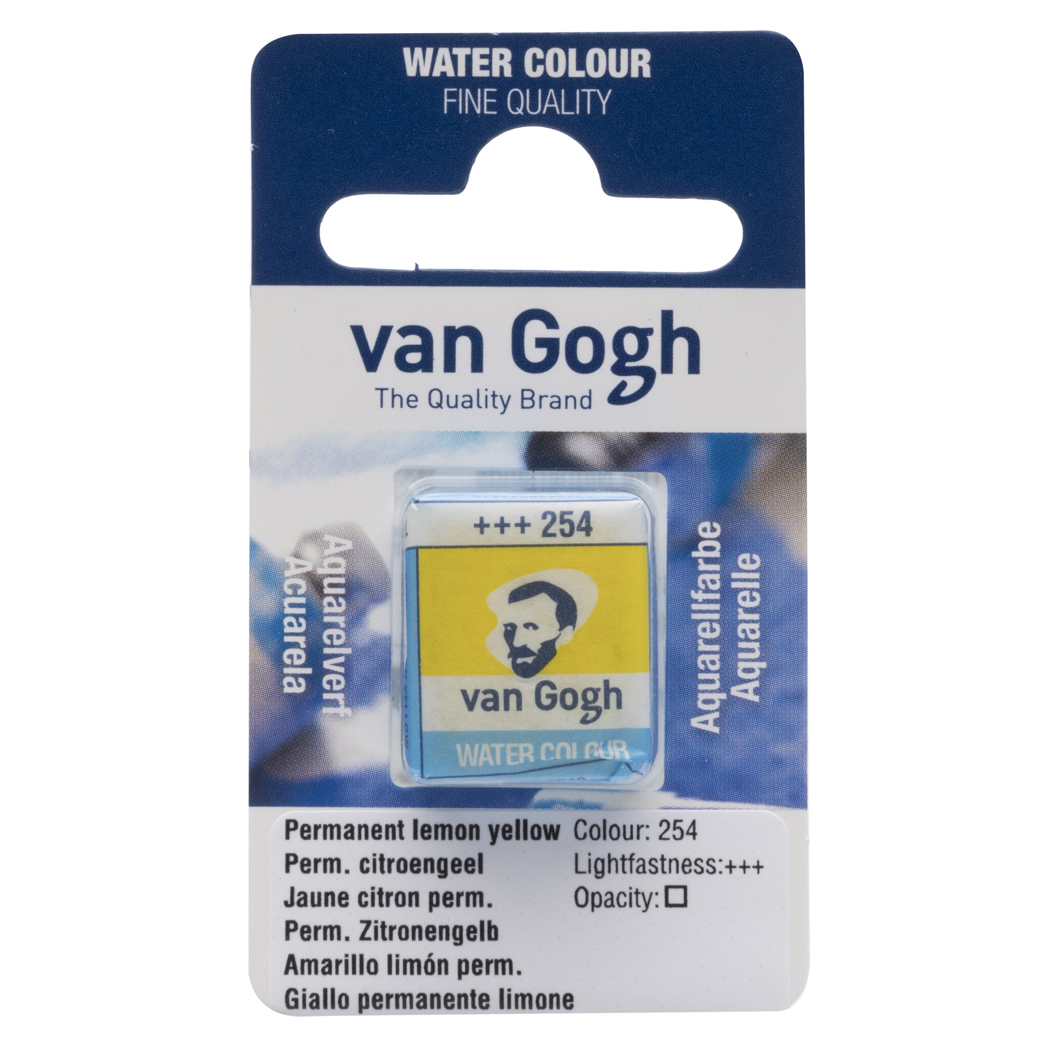 Van Gogh Watercolor Half Pan Permanent Lemon Yellow