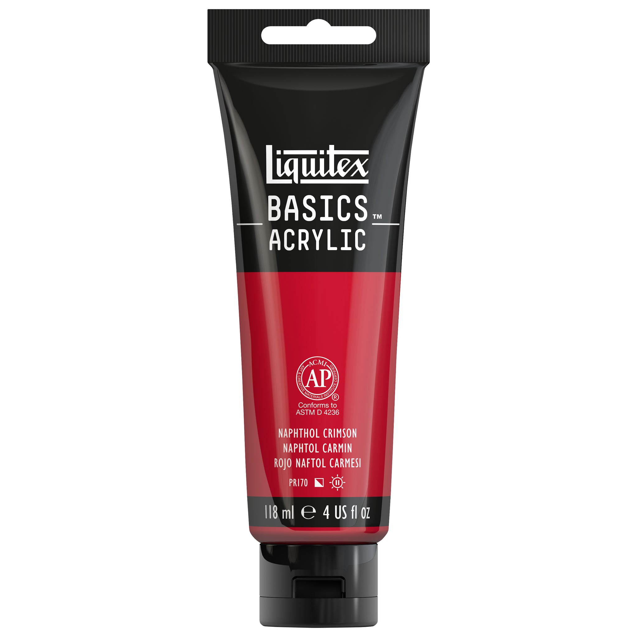 BASICS Acrylic Color 4oz Naphthol Crimson