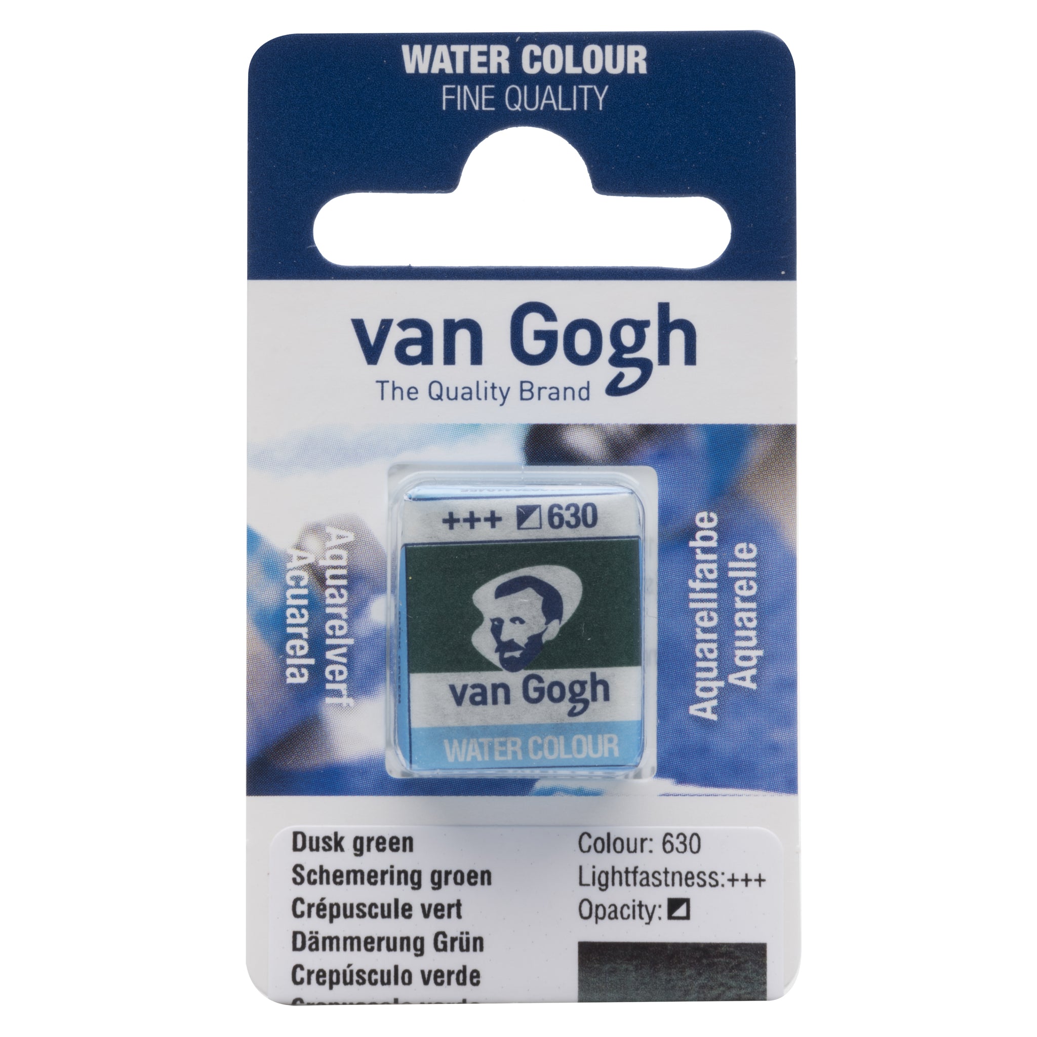 Van Gogh Watercolor Half Pan Dusk Green