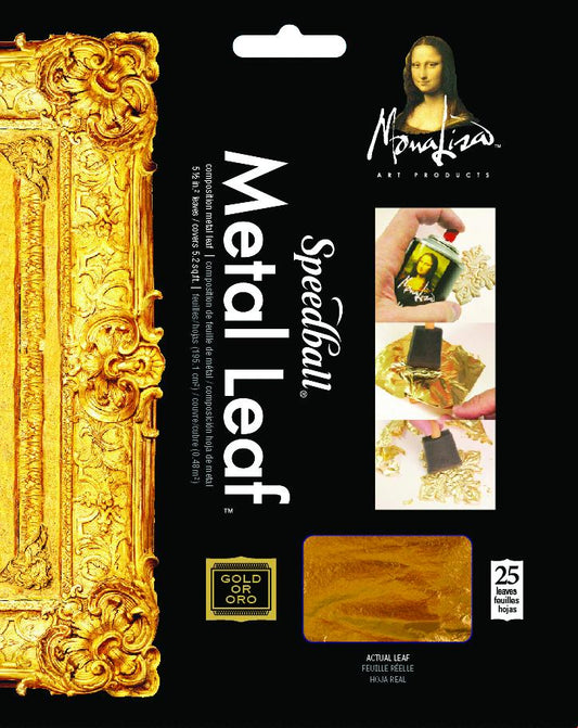 Speedball 5.5in x 5.5in Mona Lisa Gold Metal Leaf Sheets