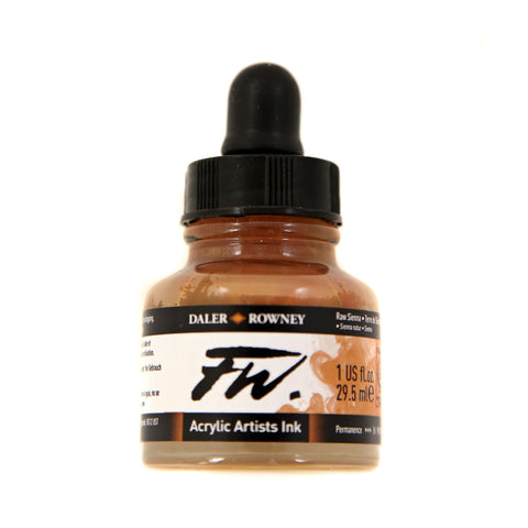 FW Acrylic Artists Ink 1 oz. Yellow Raw Sienna