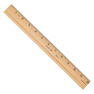 Ruler Wood with Metal Edge