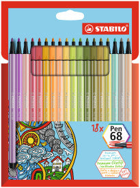 Stabilo Pen 68 Wallet 18 Color Set