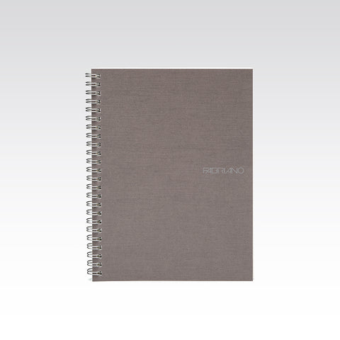 Fabriano EcoQua Notebook Small Spiral-Bound Grid 70 Sheets Stone