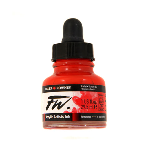 FW Acrylic Artists Ink 1 oz. Scarlet