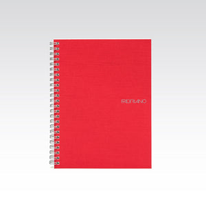 Fabriano EcoQua Notebook Small Spiral-Bound Grid 70 Sheets Raspberry