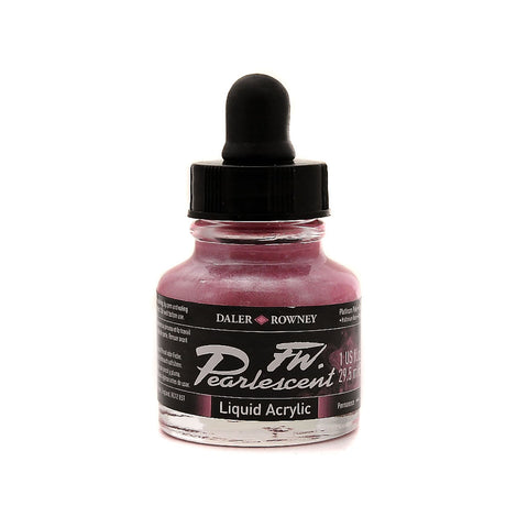 FW Pearlescent Liquid Acrylic 1 oz. Platinum Pink